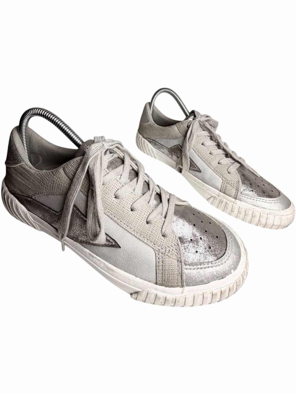 Blowfish Malibu Willa Metallic Silver Sneakers Womens 8 Y2K